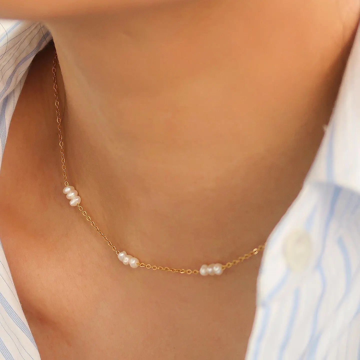 Leilani Multi-Pearl Choker
