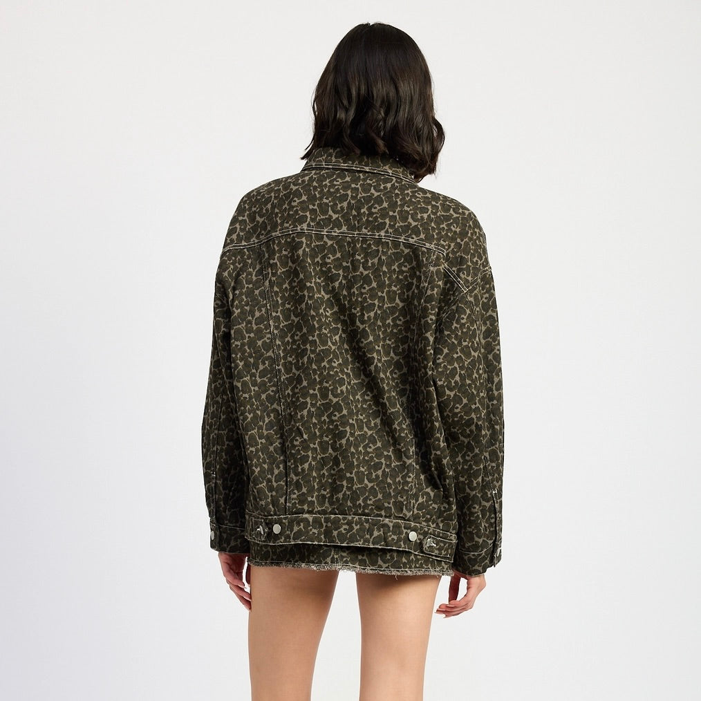 Keeks Oversized Leopard Jaket