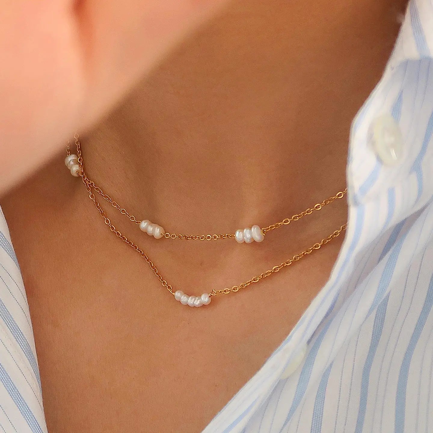 Lauren Single Pearl Choker