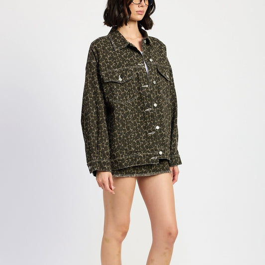 Keeks Oversized Leopard Jaket