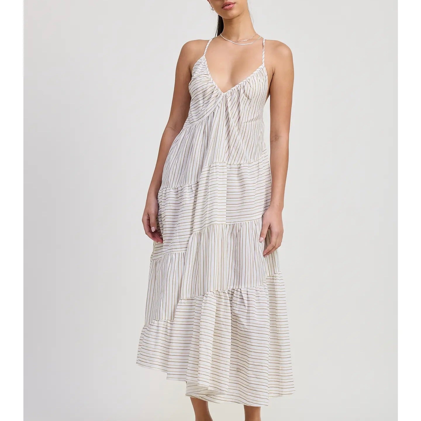 Sicily's Striped Cross Back Maxi